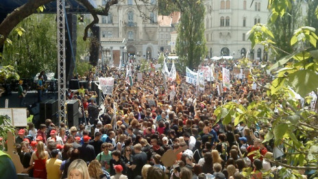 Študentski protesti (photo: Petra Stopar)