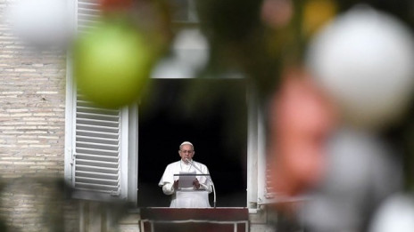Papež med opoldanskim nagovorom (photo: RV/AFP)