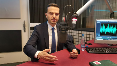 Minister Matej Tonin v pogovoru za naš radio (photo: Alen Salihović)