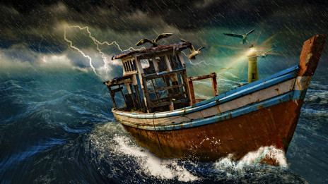 Ladja v nevihti (photo: Pixabay)
