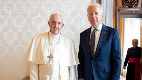 Papež Frančišek in predsednik Joe Biden (photo: Divisione Produzione Fotografica)