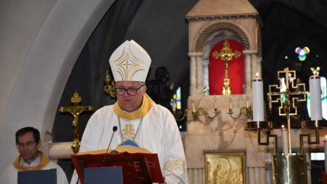 Škof Peter Štumpf med sveto mašo v stolnici (photo: Klavdija Dominko)