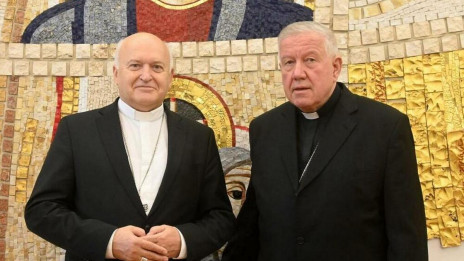 Nadškofa Ladislav Nemeta in Stanislav Hočevar (photo: Beograjska nadškofija)