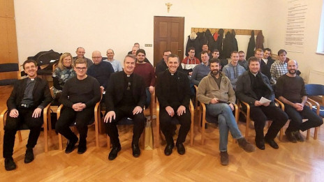 Udeleženci srečanja s Andrewom Smallom (photo: Slovenska škofovska konferenca)