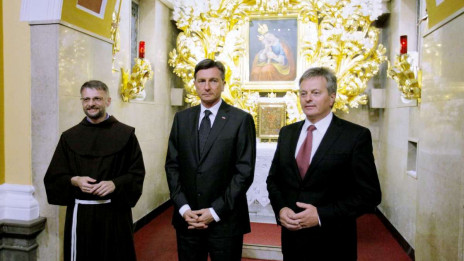 Predsednik Borut Pahor na Brezjah (photo: STA)