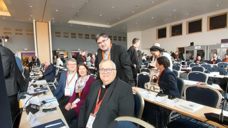 Slovenska delegacija v Pragi, škofa Štumpf in Matjaž  (photo: Škof Peter Štumpf)
