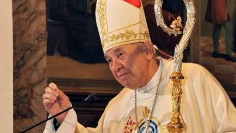 Koprski škof Jurij Bizjak med sinočnjo vigilijo (photo: Katoliška Cerkev)