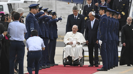 Papež in portugalski predsednik (photo: Vatican Media)