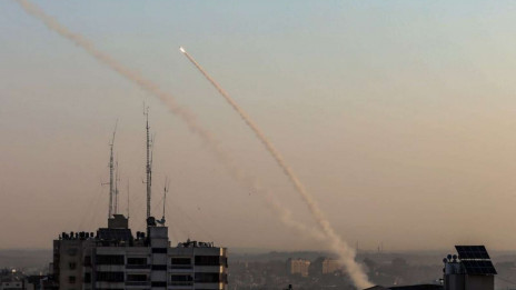 Izstrelitev palestinskih raket z obmocja Gaze proti Izraelu. (photo: STA)