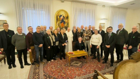 Papež na srečanju z žrtvami spolnih zlorab v Domu sv. Marte (photo: Vatican News)