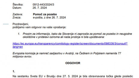 Odgovor MKGP glede vložitve zaprosila za pomoč za pozebo (photo: ARO)