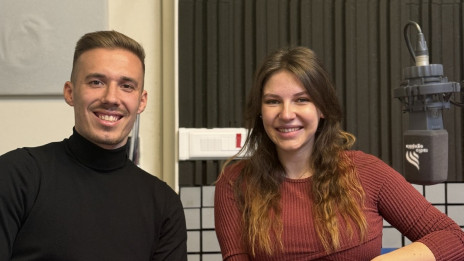 Janez Marinko in Zala Klopčič (photo: Jernej Dragar)