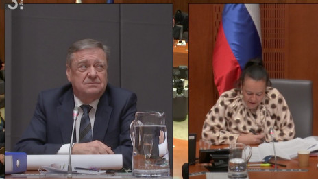 Župan Zoran Janković in predsednica preiskovalne komisije Anja Bah Žibert (photo: Posnetek zaslona)