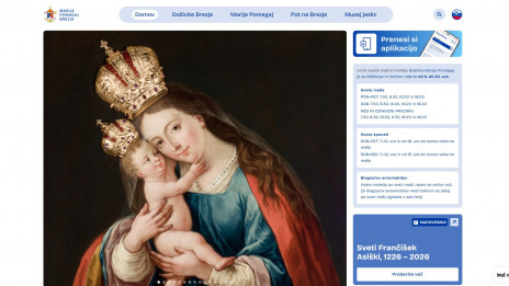 Nova spletna stran svetišča Marije Pomagaj (photo: Zajem zaslona)