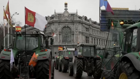 Protest španskih kmetov. Madrid je prometno ohromljen. (photo: Union de Uniones de Agricultores y Ganaderos)