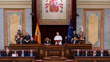 Papežev nagovor v španskem parlamentu (photo: Vatican Media)