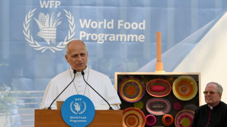 Papež na sedežu Svetovnega programa za hrano (photo: Vatican Media)