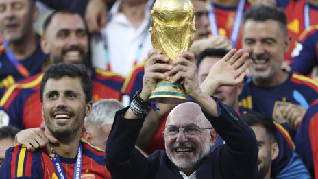 Finale svetovnega prvenstva med Španijo in Argentino na svetovnem prvenstvu v ZDA, Mehiki in Kanadi. Selektor španske nogometne reprezentance Luis de la Fuente. (photo: Xinhua/STA)