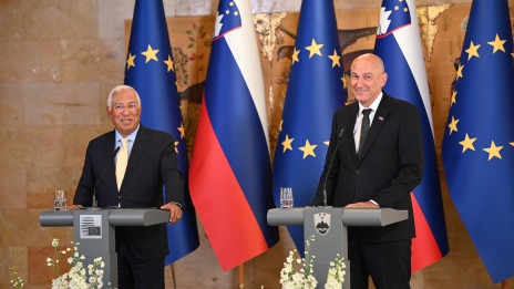 Antonio Costa (levo) in Janez Janša (desno) (photo: X/@vladaRS)