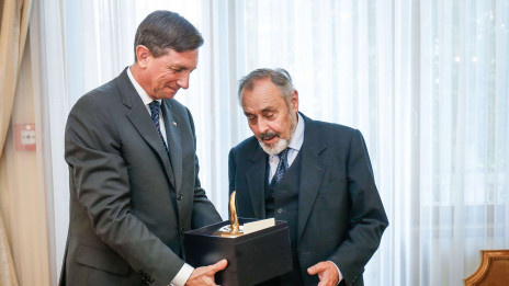 Borut Pahor in dr. Ernest Petrič (photo: STA / Stanko Gruden)