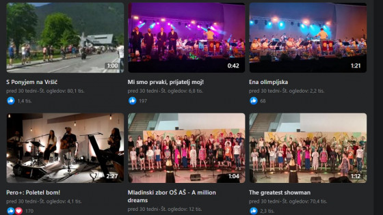 Bogat izbor videoposnetkov na našem Facebook profilu (photo: posnetek zaslona)