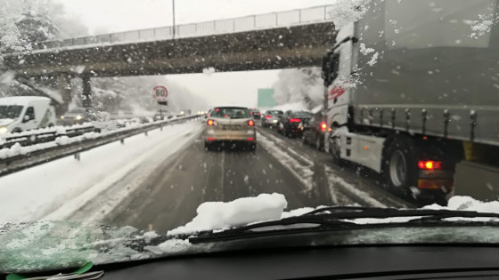 Sneg, ceste, pluženje, zastoji (photo: Robert Božič)