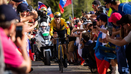 Kolesarska dirka po Italiji, 20. etapa: Trbiž - Svete Višarje. Slovenski kolesar Primož Roglič (Jumbo-Visma). (photo: Anže Malovrh/STA)