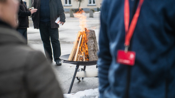 Ognjišče, ki simbolizira Radio Ognjišče (photo: Rok Mihevc)