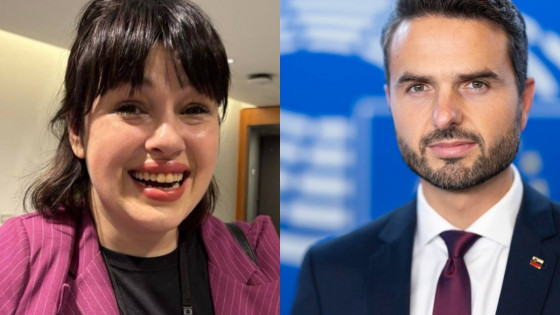 Nika Kovač, Matej Tonin (photo: Vir: Facebook Inštitut 8. marec in Matej Tonin)