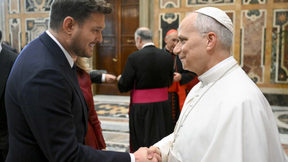 Papež in Buble (photo: Vatican Media)