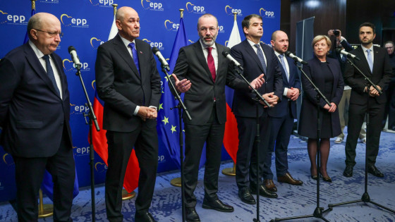 Novinarska konferenca v okviru srečanja vodstva politične skupine Evropske ljudske stranke (EPP) v Ljubljani (photo: STA / Daniel Novakovič)