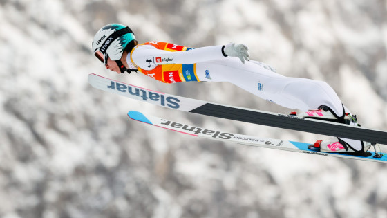 Nika Prevc v Planici (photo: Anže Malovrh/STA)