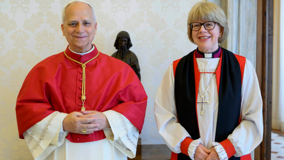 Leon XIV. in Sarah Mullally (photo: Vatican News)