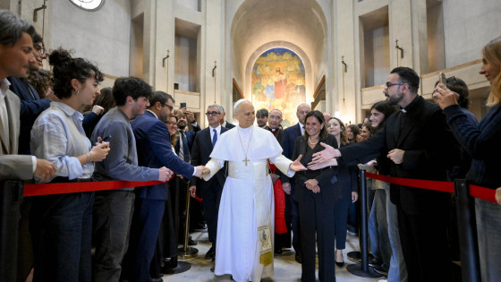 Papež med študenti univerze Le Sapienza (photo: Vatican media)