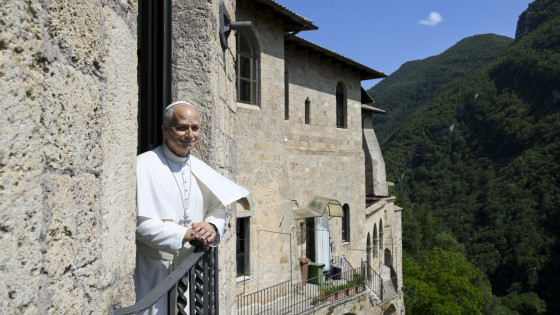 Papež na obisku v Subiacu (photo: Vatican media)