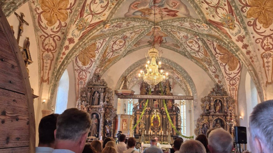Notranjost cerkve svete Marjete v Žlebah pri Medvodah (photo: Lidija Zupanič)