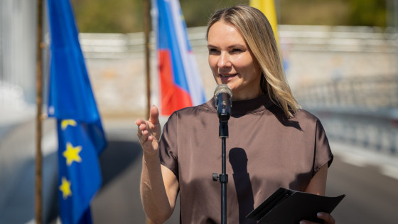 Ministrica za okolje in prostor Polona Rifelj (photo: Bor Slana/STA)