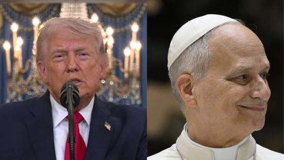 Ameriški predsednik Donald Trump in papež Leon XIV. (photo: STA/Vatican Media)