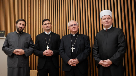 Skupna izjava za medije ob robu medreligijskega zajtrka (photo: STA / Bor Slana)