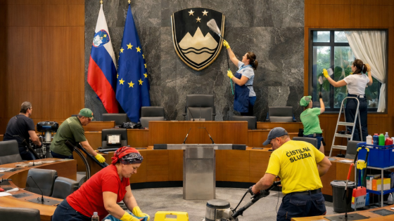 Spomladansko čiščenje v državnem zboru (photo: Fotografija je ustvarjena z umetno inteligenco)