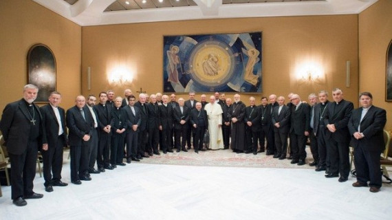 Čilski škofje pri papežu (photo: vaticannews.va)