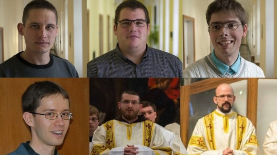 Novomašniki 2018: Branko Jurejevčič, Aljaž Baša, br. Miro Pavšek, Peter Stele, p. Jona Vene in Rok Bečan (photo: ARO)
