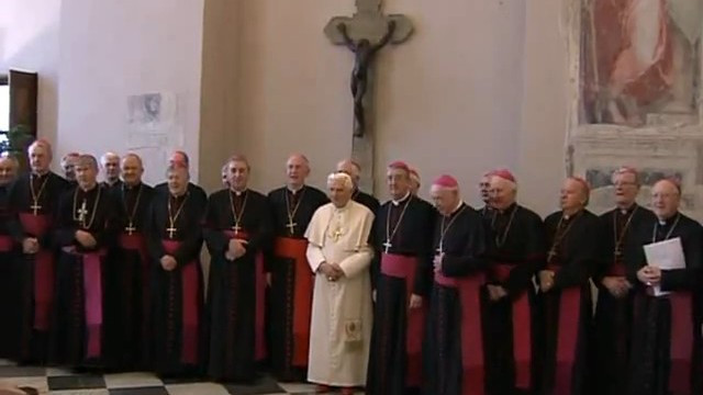 Benedikt XVI. in irski škofje (foto: CTV)