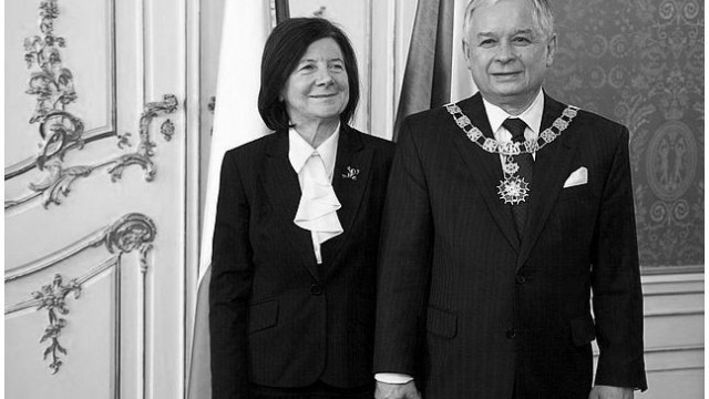 Lech Kaczynski z ženo Mario (foto: nn)