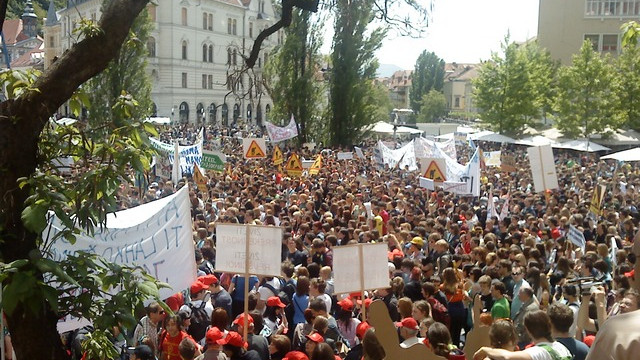 Študentski protesti  (foto: Petra Stopar)