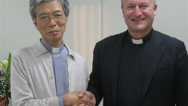 Tokijski nadškof Okada in škof Jamnik  (foto: TU SŠK)