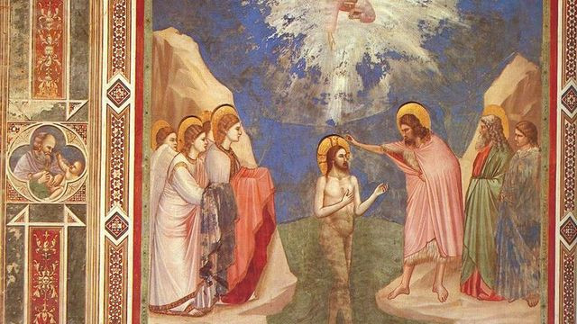 Jezusov krst, Giotto di Bondone (foto: Wikipedia)
