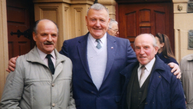 Sedaj že vsi pokojni Slovenci iz Walesa Andrej Puc, Srečko Jereb in Ivan Puc (foto: Arhiv slovenske misije v Londonu)