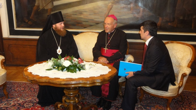 Nadškof Stres in delegacija ruske Pravoslavne Cerkve Nadškof Stres in delegacija ruske Pravoslavne Cerkve (foto: Sebastjan Erlah)