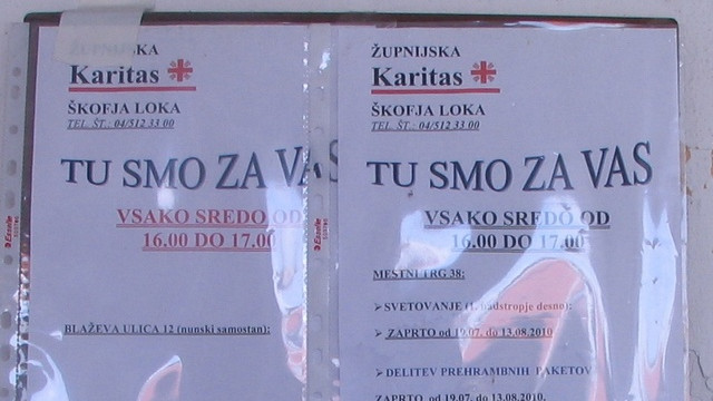 Obvestilo pred vhodom v prostore ŽK Škofja Loka (foto: Arhiv ŽK Škofja Loka)